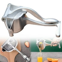 WEIWEIGG Manual Lemon Squeezer, Handheld Citrus Press Juicer, Aluminum, Compact, Portable, Easy to Clean Removable Parts, for Home Camping Picnics