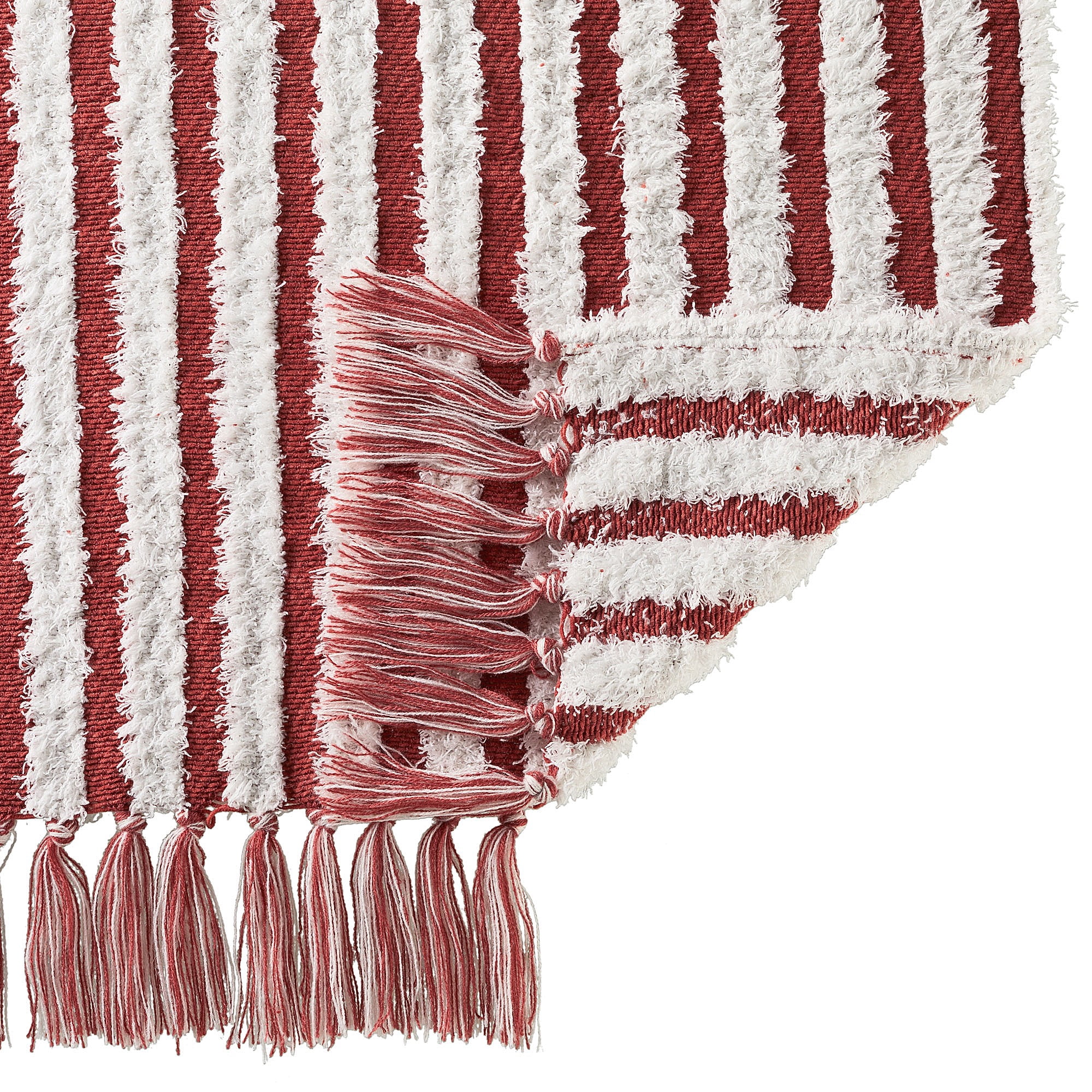 Better Homes & Gardens Textured Cozy Woven Chenille Throw, 50"x72", Rust Stripe