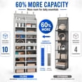 thumbnail image 3 of 5-Tier Over Door Organizer with 10 Compartments, Bug Hull Heavy Duty Hanging Storage Holds up to 60 lbs, Door Organizer for Closet, Diaper and Room Storage, 3 of 9