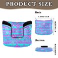 thumbnail image 2 of Haosy Blue Pink Stripes with Flowers Golf Mallet Putter Cover Strong Magnetic Leather Golf Club Headcover Closure, 2 of 7
