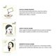 thumbnail image 4 of 5 Set Household Facial Mask DIY Tool Kit Mask Bowl Brush Stick Measuring Spoon (Pink), 4 of 4