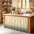 thumbnail image 6 of Abstract Floral Stem Cabinet Curtains for Kitchen 32"Wx55"L, Vintage Traditional Beige Green Symmetrical Pantry Curtain Skirt Magic Tape Short Curtains Decor Privacy Panel for Utility Closet Bathroom, 6 of 9