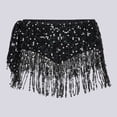 thumbnail image 3 of Womens Belly Dance Skirt Sparkly Sequin Fringe Belly Dancing Skirt Latin Dance Hula Hip Scarf Sequin Tassel Skirts, 3 of 3
