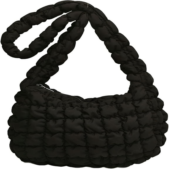 GASTROPOD Quilted Crossbody Bag Women Puffer Tote Large Carryall Nylon Puffy Shoulder Pleated Cloud Bubble Messenger Bag