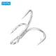 thumbnail image 3 of Uxcell 2/0# Anzuelos de pesca triples, anzuelo triple de pesca de acero al carbono de 4X fuerte para agua salada, plata 10 piezas, 3 of 6