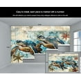 thumbnail image 5 of Sea Turtles Wall Mural - Marine Life Wall Murals, Vintage World Map Hd Photo For Living Room Bedroom, Sea Turtle Mural 59"W x 39.4"H (Not Peel and Stick), 5 of 6