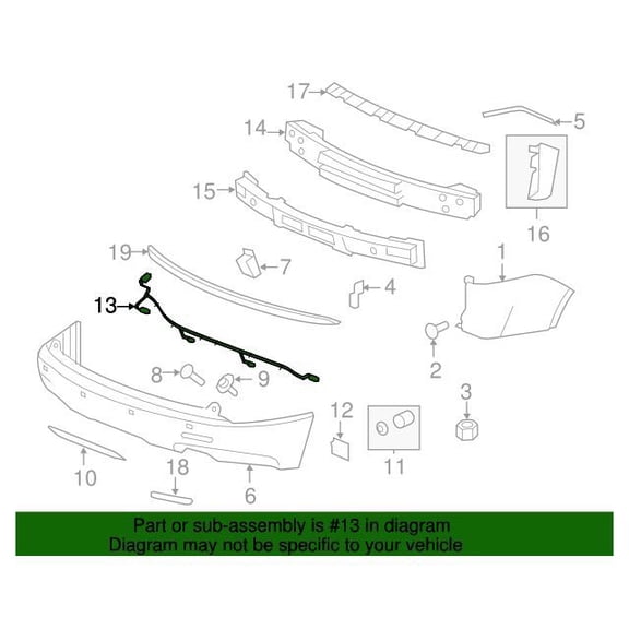 GM 20835865 Harness Asm-Rr Object Alarm Sen Wrg