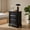 Black, variant on Demi Bonn Farmhouse Rustic 3-Drawer Sofa Side Table with Built-in 4-Port Charging Station, Wooden Nightstand for Living Room, Bedroom & Office