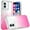 Clear+Pink, variant on For iPhone 16 6.1 inch 3in1 Two Tone Shockproof Transparent Hybrid Case - Clear + Purple