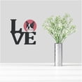 thumbnail image 2 of Boston Terrier Hearts Love Valentines Day Metal Wall Artwork LOVE, 2 of 2