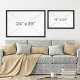 thumbnail image 5 of PixonSign Framed Wall Art Set Mid-Century Green Polygon Landscape Abstract Canvas Prints Geometric Splicing Modern Art Decoration Minimalist for Living Room, Bedroom, Office - 24"x36"x2 Black, 5 of 5