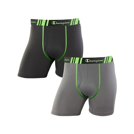 Champion Men's Tech Performance Regular Leg Boxer Brief 2-Pack -