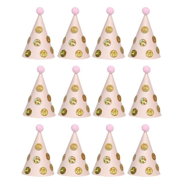 Sombreros de fiesta de cumpleaños, divertido kit de celebración de 12 sombreros de fiesta de cono de feliz cumpleaños para fiestas de cumpleaños de niños, suministros y decoraciones para fiestas de cumpleaños Zhivalor CPB-DE-WX33-1