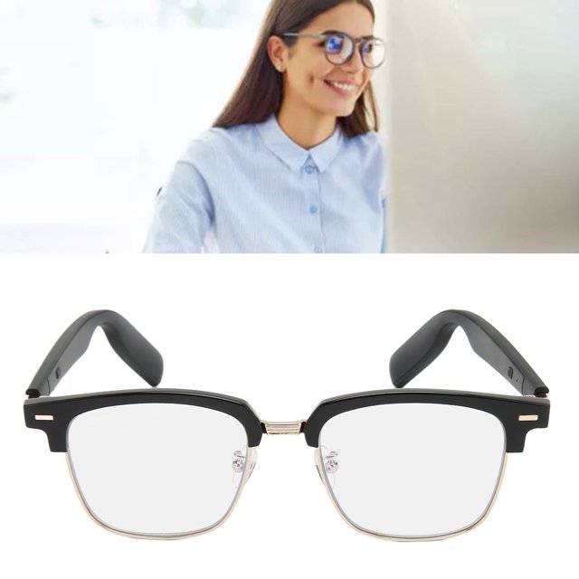 Lunettes Intelligentes, Haut-Parleur à Oreille Ouverte Lunettes Musicales Mains Libres Appels Détection du Corps Humain pour la Course