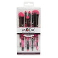 thumbnail image 6 of Moda Brush Neon Pink Tie Dye 8pc Makeup Brush Kit, 6 of 6