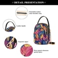 thumbnail image 4 of FORMRS Crossbody Bag for Women Quilted Travel Shoulder Cell Phone Purse with Chain Strap Handbag, Colorful Art Leaves Pattern, 4 of 7