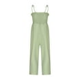 thumbnail image 4 of Ausyst Plus Size Jumpsuits for Women High Waist Casual Solid Color Suspender Sleeveless Pleated Jumpsuit Summer Baggy Rompers Clearance, 4 of 8