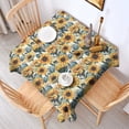 thumbnail image 2 of White Blue Sunflower Pattern Square Tablecloth,Waterproof Square Table Cover,Wipeable Spillproof Washable Table Cover for Home Kitchen Party Decor 42"X42"(107x107cm), 2 of 6
