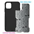 thumbnail image 2 of DistinctInk Custom SKIN / DECAL compatible with OtterBox Commuter for iPhone 11 Pro MAX (6.5" Screen) - Black White Fade Black Floral Pattern, 2 of 5