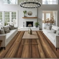 thumbnail image 3 of Farm Brown Wood Grain Large Area Rugs 8x10 ft Country Style Rustic Wooden Texture Washable Rug Non Slip Indoor Carpet Absorbent Floor Mat for Living Room Bedroom Dining Room, 3 of 9