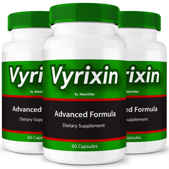 (3 Pack) Vyrixin – Original Vyrixin Capsules with a Natural Daily Blend for Energy & Wellness | Clean, Gentle, Easy-to-Swallow Pills (180 Capsules)