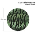 thumbnail image 2 of Green-Animal Tiger Stripe Leather Drink Coasters for Drinks (6 Pack) for Tabletop Protection Round Shape, 2 of 6