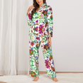 thumbnail image 2 of Pajama Sets for Women 2 Pcs, Paisley Button Down Long Sleeve Sleepwear Lounge PJ Sets, 2 of 6