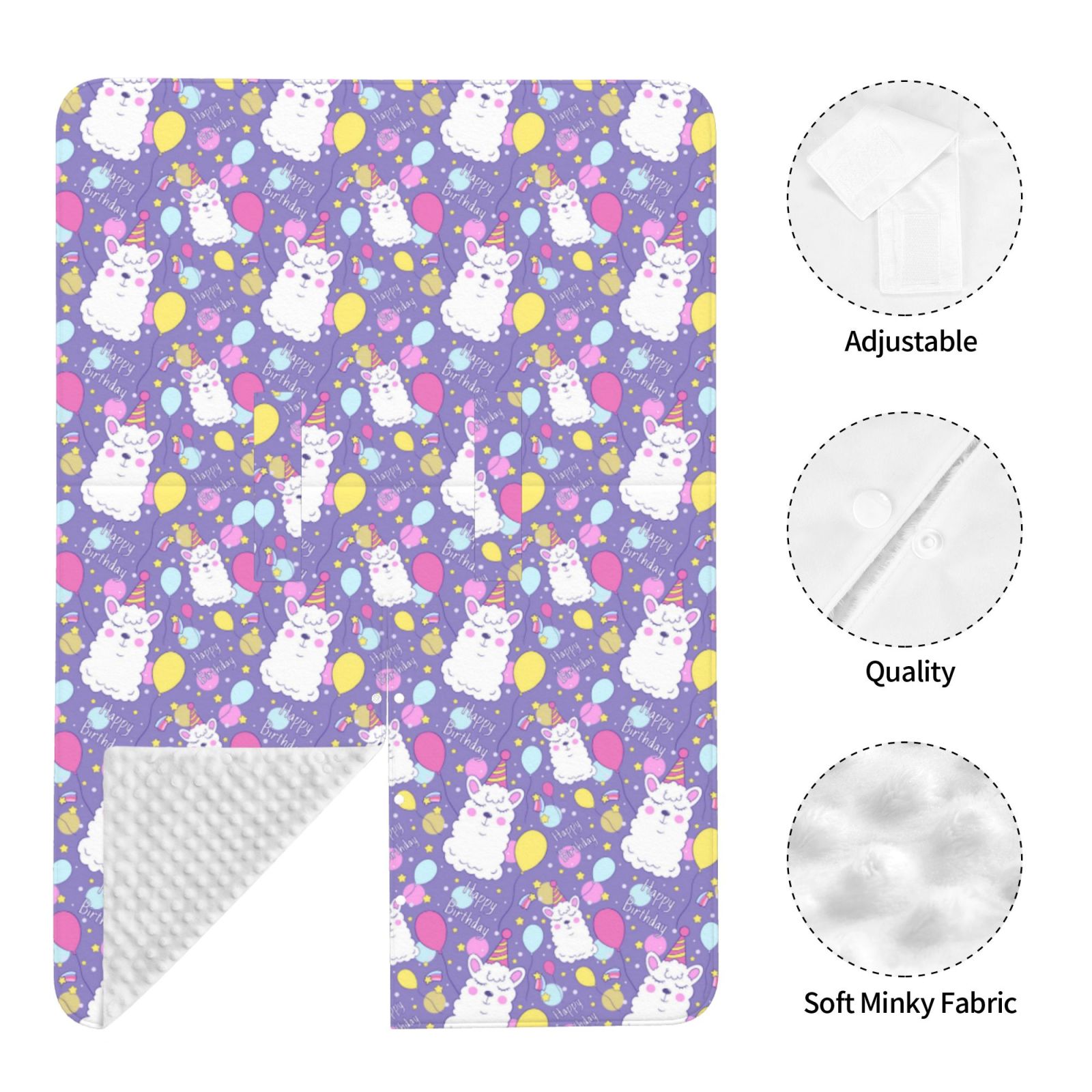 Car Seat Cover Baby - Happy Birthday Alpaca Balloon Breathable Infant Car Seat Cover for Baby Carseat, Lightweight Comfort Baby Essentials Must Haves Newborn Stuff for Girl Boy