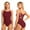 Burgundy, variant on LiiYii Women's Camisole Bodysuit Ballet Dance Unitards Tank Tops Yoga Workout Gymnastic Leotard Dancewear Blue-green L