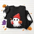 thumbnail image 4 of Enjoytime Halloween Crewneck Sweatshirts Women Ghost Pumpkin Print Long Sleeve Pullover Tops Spooky Season Fashion Casual Sweatshirt, 4 of 5