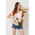 thumbnail image 5 of SSLR Womens Hawaiian Shirts Floral Blouses Short Sleeve Button Down Shirts, 5 of 8