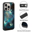 thumbnail image 2 of WIRESTER Shockproof Soft Rubber Cover Case for Apple iPhone 16 Pro 6.3" 2024, Blue Sky Galaxy Nebula, 2 of 5