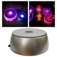 thumbnail image 2 of Base de luz LED de cristal Zulema 3 luces LED iluminan el soporte de exhibición Plata, 2 of 8