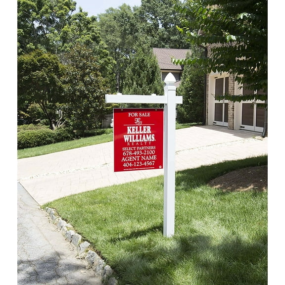 4Ever Products Allows Off The Ground Sign Holders, 6', White