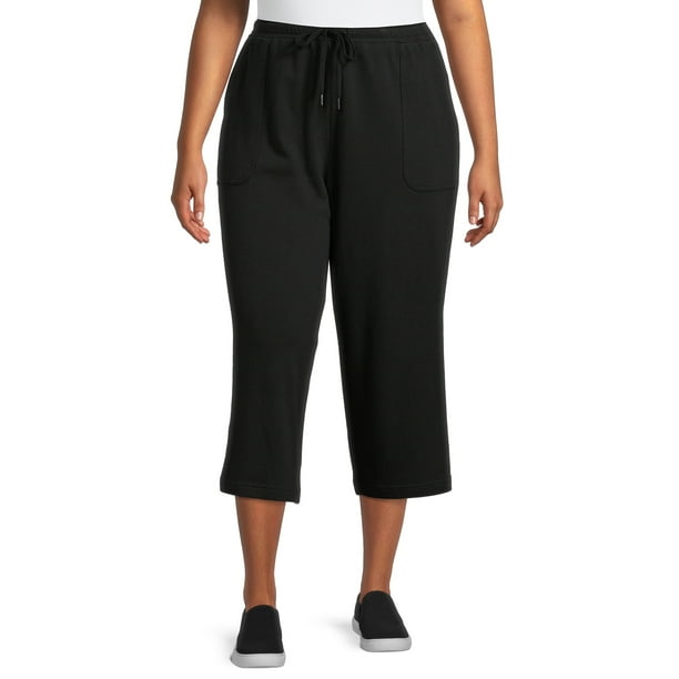Terra & Sky Women's Plus Size Pull-On Knit Capris - Walmart.com