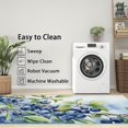 thumbnail image 3 of 2x3 Rug, Blueberry Door Mat Washable Non Slip Soft for Entryway, Fruit Rug, Watercolor Carpet, Blueberry Home Decor & Gifts, 3 of 7