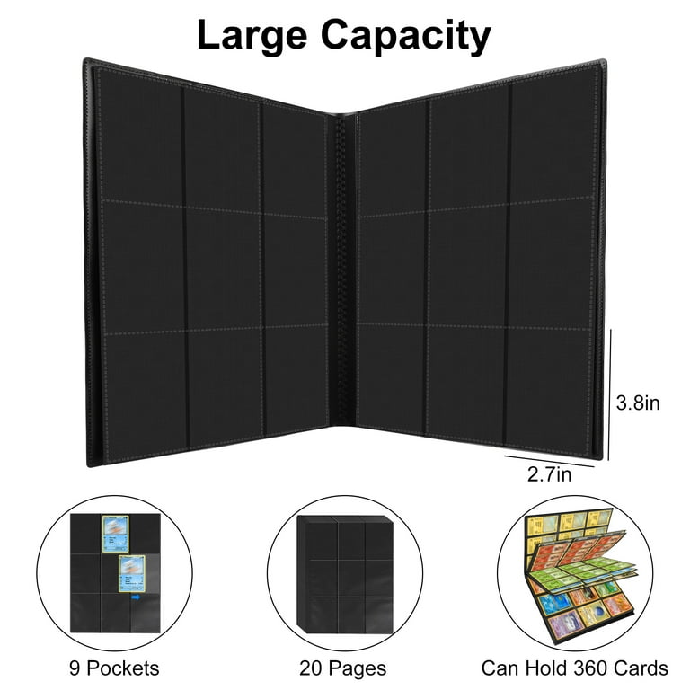 pokemon binder 360 cards Amazon.com: 360 Pockets Trading Card Binder Album, AITIME Side Loading PP  Pockets Sleeves, Cards and Coupons Protector Storage Book : Toys & Games main image 0
