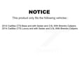 thumbnail image 2 of CMX Front Rear Ceramic Brake Pads Kit for Car Cadillac CTS with Brembo Calipers KCX-100533, 2 of 9