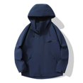 thumbnail image 2 of WTOBBY Ladies' Loose Comfortable Windproof Waterproof Fashion Outdoor Jacket, Designed for Hiking, Travel, and Breathable Comfort,Dark Blue 2XL, 2 of 6