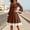 Brown, variant on Blmnix Peplum Women Dresses Halloween Dresses Vintage Dress Corset Dress Under Dresses Blue Boat Neck Mid-Length Long Sleeve Adjustable Waist Summer Dress XXXL