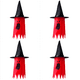 thumbnail image 1 of Fantasma Iluminado Con Sombreros Bruja Espeluznante Halloween () Rojo, 1 of 4