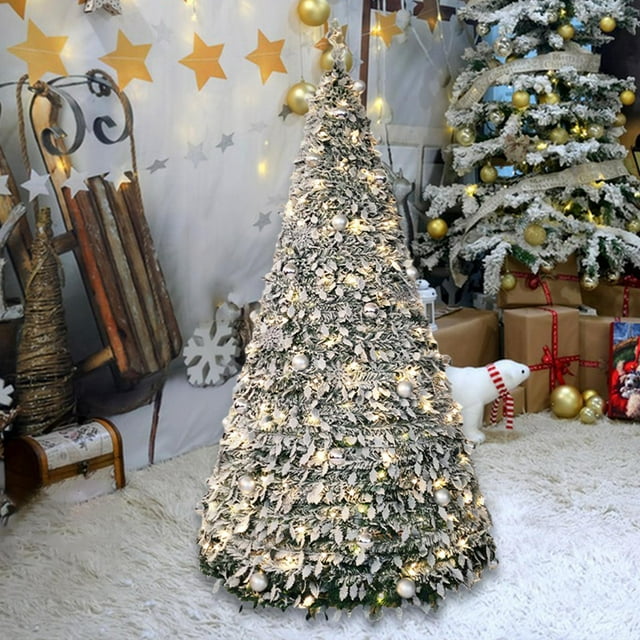 Árbol de Navidad plegable Macarena con luces decorativas 180x90CM