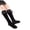Black, variant on Eltusu Girls Socks, Stretch Cotton Ruffle Tight School Uniform Socks White Size 3-12 T