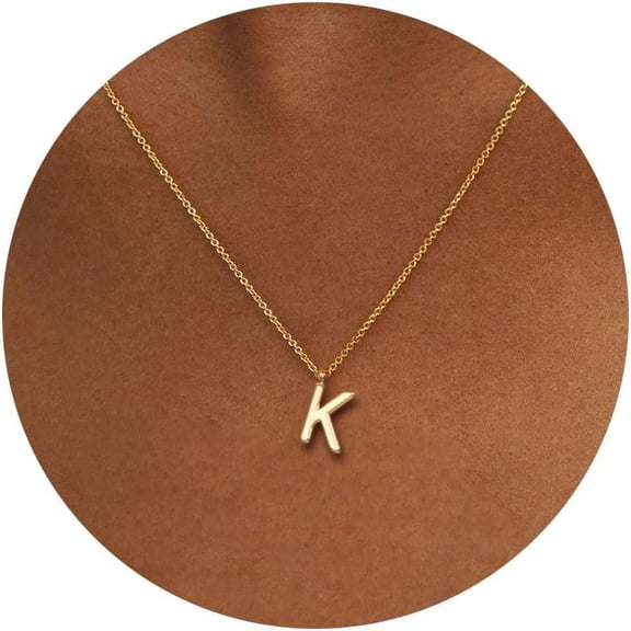 Initial Necklaces For Women - 14K Gold Plated Dainty Letter Necklace Simple Alphabet A-Z Necklace Personalized Monogram Name Necklace For Women Jewelry[o5524]