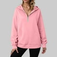 thumbnail image 2 of idosla Womens Hoodies Fleece Fall Fashion Outfits Workout Sweatshirts Y2k Winter Zip Up Jackets Oversized Tops Clothes 2025 (Pink, S), 2 of 9
