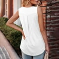 thumbnail image 6 of Mrat Basic Tank Tops Women's Fashion Solid Color Squares Neck Comfortable Loose T-Shirt Sleeveless Blouse Casual Tops Sleeveless Tank S-197 White L, 6 of 7