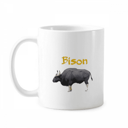 

American Bison Artiodactyla Mug Pottery Cerac Coffee Porcelain Cup Tableware