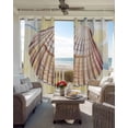 thumbnail image 2 of Coastal Seashells Blackout Curtains for Bedroom/Living Room, Thermal Insulated Kitchen Curtains, Ocean Beach Nautical Marine Life Grommet Darkening Window Treatment Drapes 52"x63"x2, 2 of 8