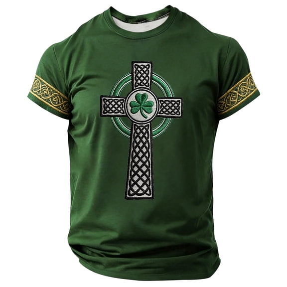 Mens Enthusiast T Shirt Funny Saint Patricks Day St Patty Green Tee Graphic Tees,Dark Green,5XL