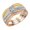 AJZ451 multicolor, variant on European And American Style Alloy Inlaid Artificial Gemstone Tri-Color Rings For Women Fashion Jewelry Accessories Gift